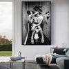 Woman Sitting On The Toilet Canvas Collection