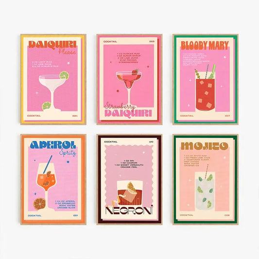 Bar Drink Canvas Wall Art Collection