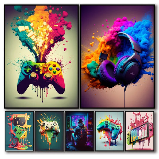 Abstract Gaming Canvas Collection