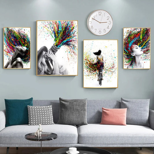 Abstract Women Canvas Wall Art Collection