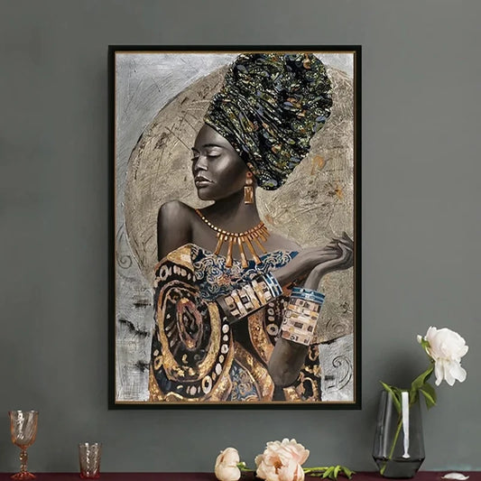 African Black Woman Canvas Collection